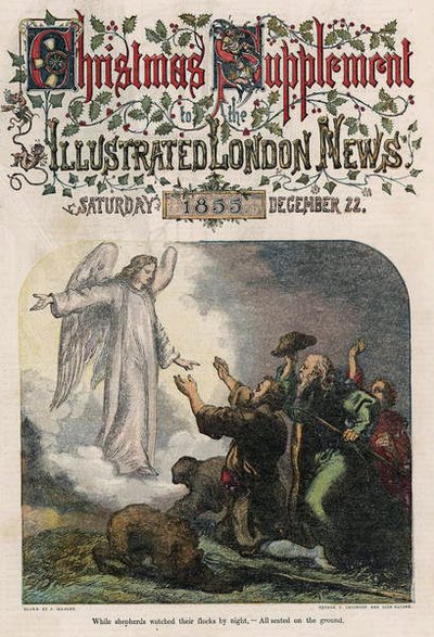 While Shepherds Watched their Flocks by Night, from the cover of the Illustrated London News, Christmas supplement by English School