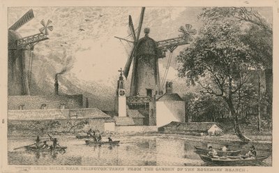 White Lead Mills near Islington, taken from the garden of the Rosemary Branch by English School