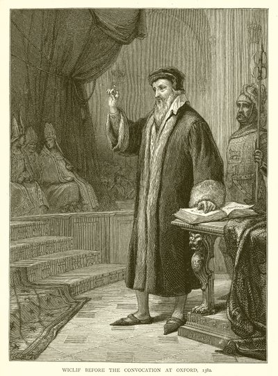 Wiclif before the Convocation at Oxford, 1382 by English School