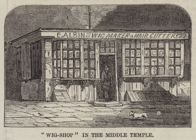 "Wig-Shop" in the Middle Temple by English School