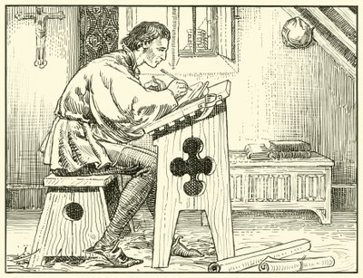 William Evesham Writing by English School