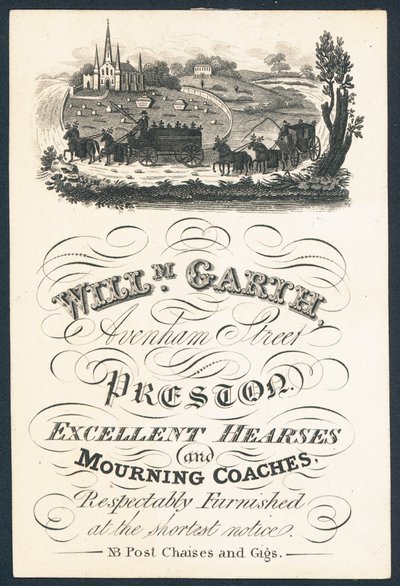 William Garth, supplier of excellent hearses and mourning coaches by English School