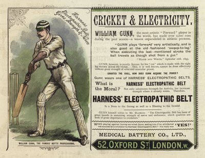 William Gunn, the Famous Notts Professional by English School