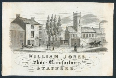 William Jones, Shoe Manufacturer, Trade Card by English School