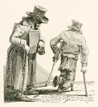 William Kinlock, a Blind Beggar, Who Lost His Sight at Gibraltar by English School