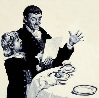 William Turner Shows His Delighted Father a Drawing of a Lion by English School
