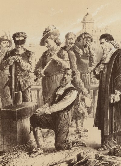 William Viscount Stafford, "He knelt down before the block" by English School