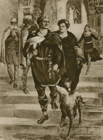 William the Conqueror Goes A-Hawking by English School