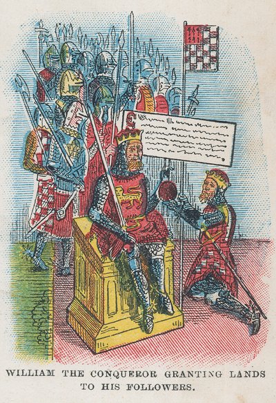 William the Conqueror Granting Lands to His Followers by English School