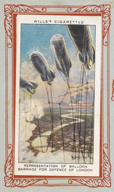 Wills Cigarette Cards, Showing Elements of Air Defence by English School