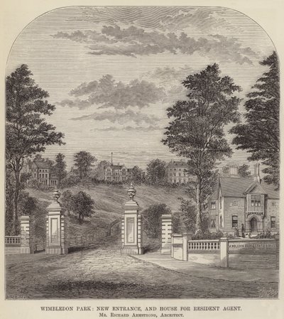 Wimbledon Park, New Entrance, and House for Resident Agent by English School