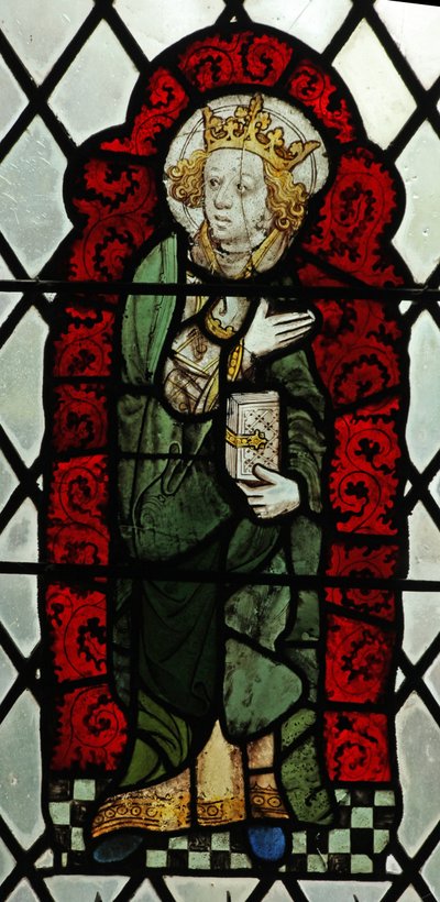 Window Chap-Ed-Confessor chapel depicting St Edward the Confessor by English School