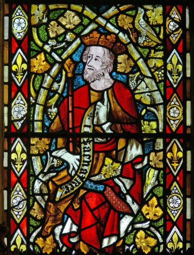 Window depicting Jehosaphat on the Tree of Jesse by English School