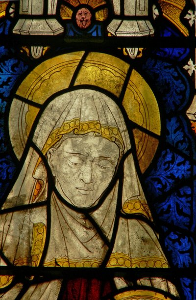 Window depicting St Anne Teaching the Virgin to read by English School