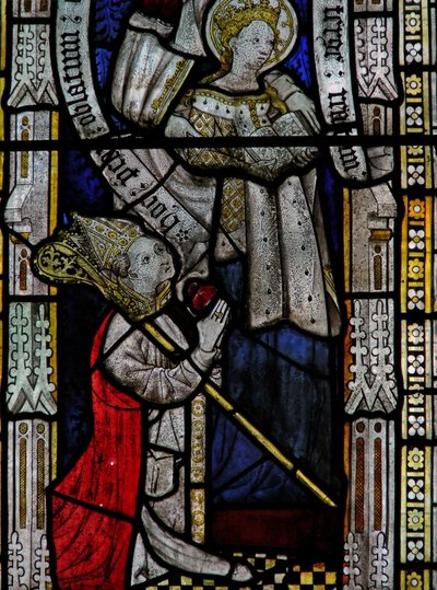Window Ew depicting a donor - bishop by English School