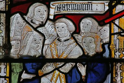 Window depicting the Seven Sacraments: Matrimony by English School