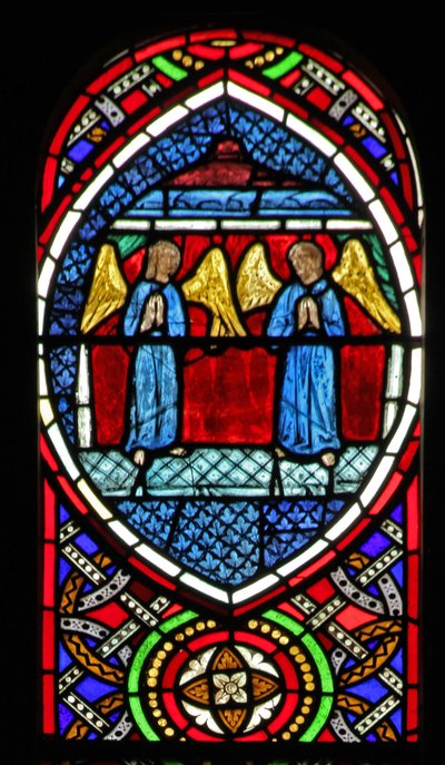 Window depicting two angels by English School