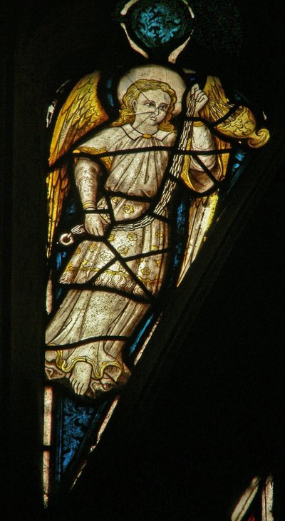 Window depicting an angel with a censer by English School
