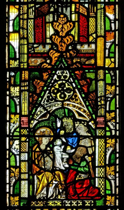 Window N2 depicting the Adoration of the Magi by English School