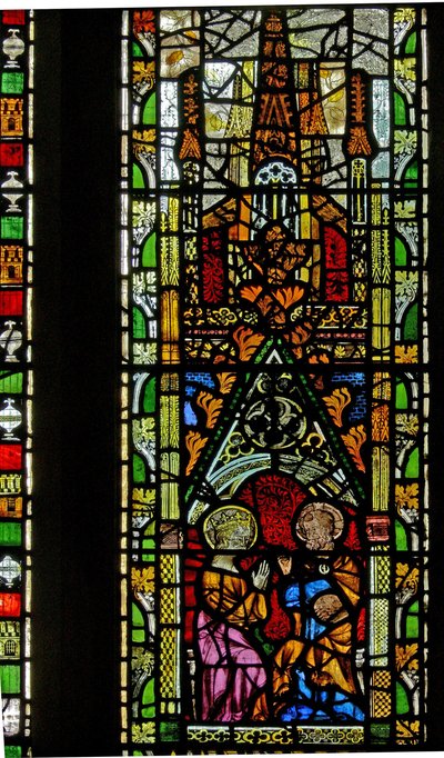 Window N2 depicting the Coronation of the Virgin by English School
