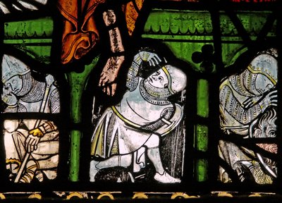 Window N2 depicting the Resurrection - a soldier wakes by English School