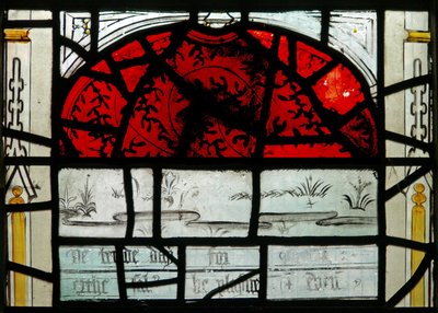 Window N3 depicting the Last Fifteen Days of the World (the Pryke of Conscience window): Only the earth and sky can be seen by English School