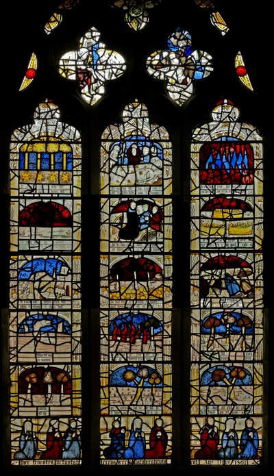 Window N3 depicting the Last Fifteen Days of the World (the Pryke of Conscience window) by English School