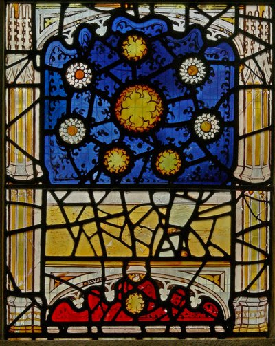 Window N4 depicting the Works of Mercy: the Seven stars by English School