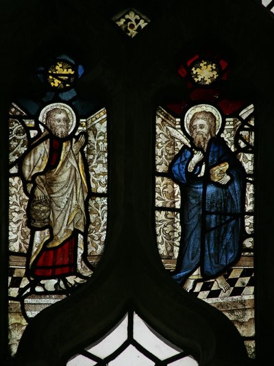 Window depicting St Bartholomew and St Philip by English School