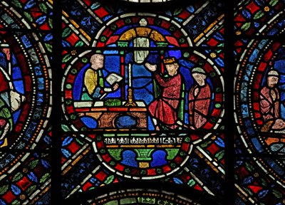 Window N7 depicting a scene from the life of St Thomas Becket: Henry II
