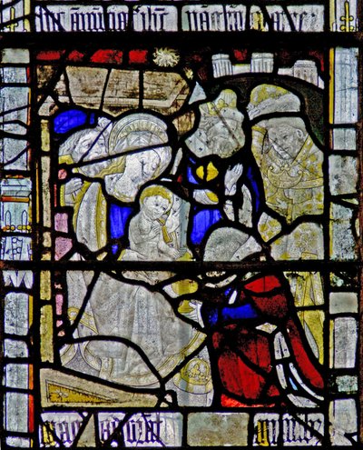 Window depicting the Adoration of the Magi by English School