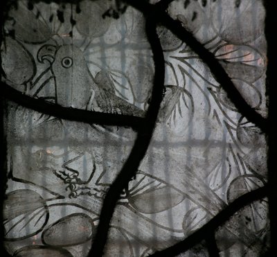 Window NW depicting a bird by English School