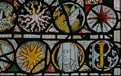 Window NW depicting grotesques by English School