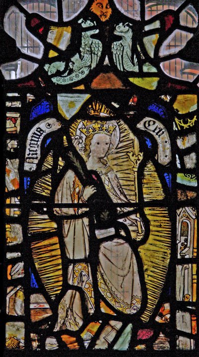 Window depicting the Virgin Mary as Queen of Heaven by English School