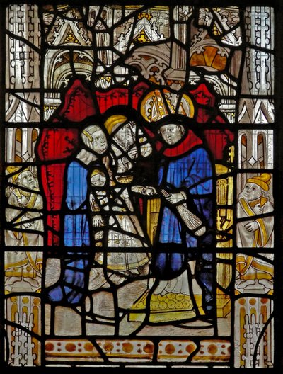 Window depicting St Martin goes to school by English School