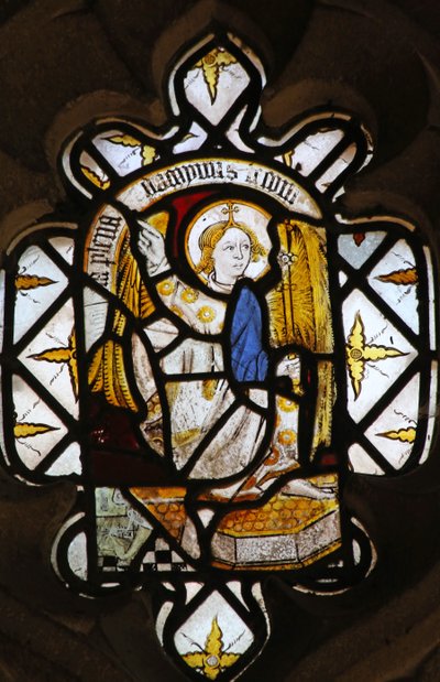 Window depicting the Archangel Gabriel from the Annunciation by English School