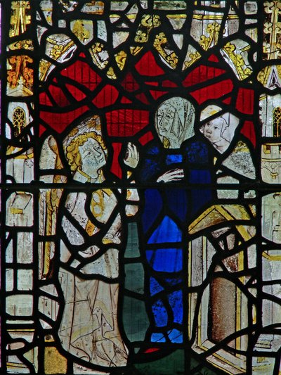 Window Ww depicting a Resurrection Scene: the Holy Women at the Tomb by English School