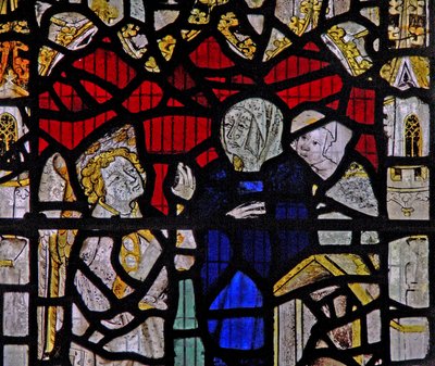Window Ww depicting a Resurrection Scene: the Holy Women at the Tomb by English School