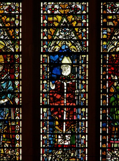Window Ww depicting an archbishop by English School