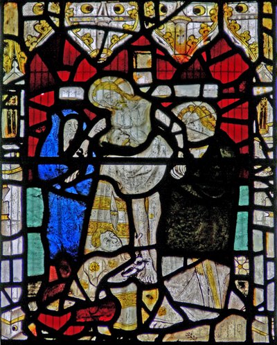 Window Ww depicting the Descent from the Cross by English School