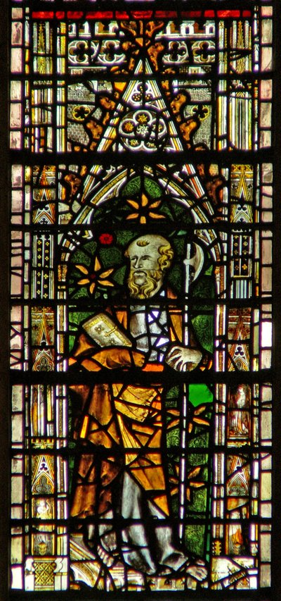 Window depicting St Matthias by English School