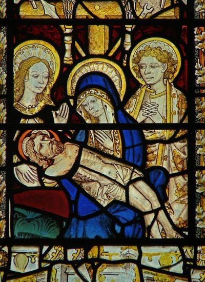 Window depicting Pieta by English School