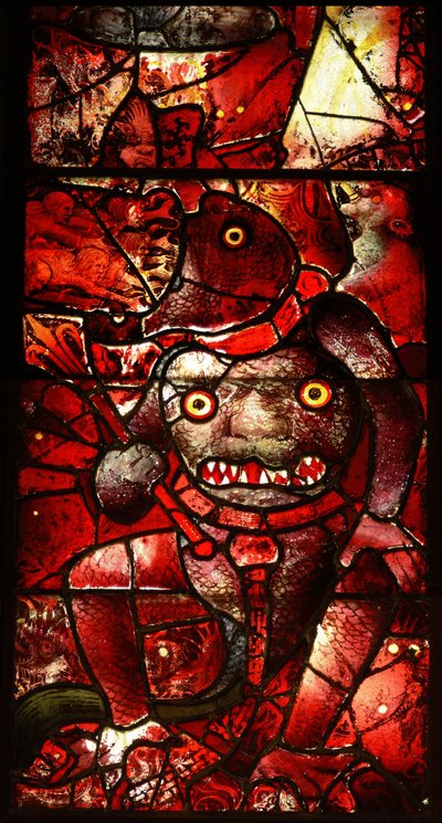 Window depicting Satan by English School