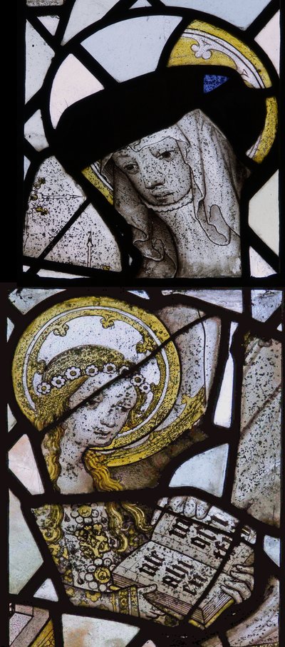 Window depicting St Anne Teaching the Virgin to read by English School