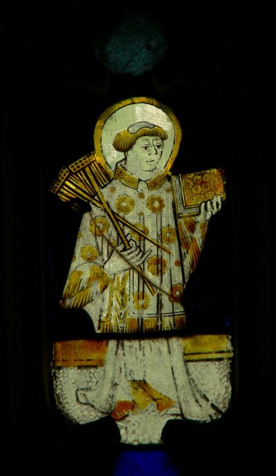 Window depicting St Blaise by English School