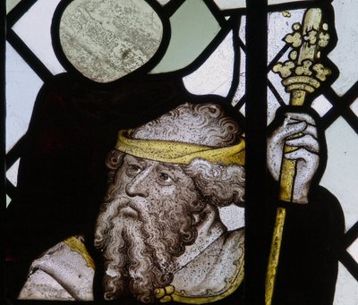 Window depicting a detail from the St Christopher window by English School