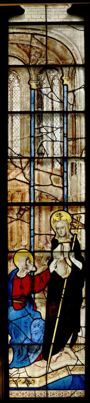 Window depicting the Doubting St. Thomas by English School