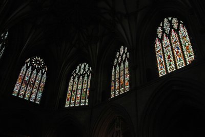 Window depicting the south side of the choir by English School