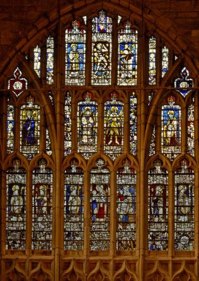 West Window: Miscellaneous Figures, Mostly Originally from the North Aisle by English School