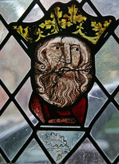 Window in the Cloisters depicting a head of David by English School